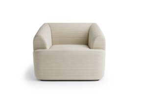 Incanto Sand Cream beige corduroy lounge armchair