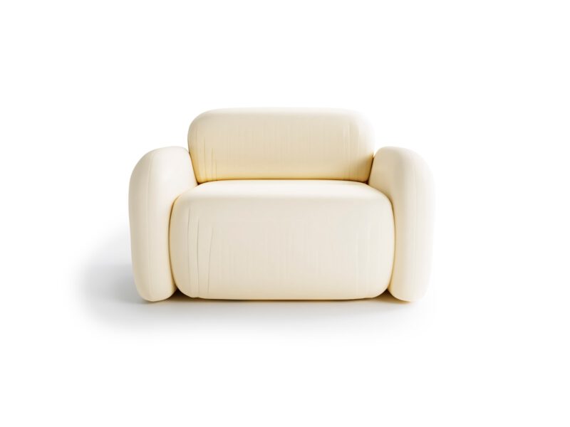 Bright lounge chair for living room Tramonto Sand Cream