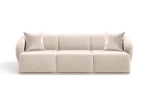 Kremowa sofa 3 osobowa do salonu Favola Sand Cream