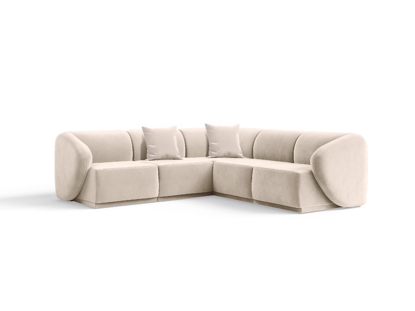 Kremowy duży narożnik do salonu Favola Sand Cream