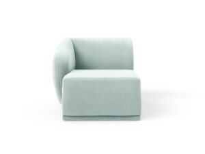 Left piece of Favola Glacier Green modular sofa