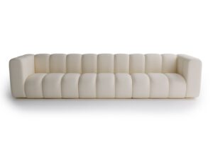 Modern large light cream non-folding sofa for living room Bella Vita Sand Cream