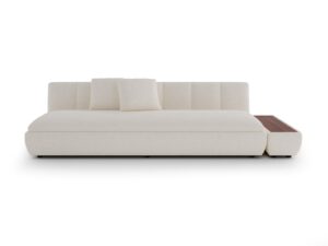 Modern 3-seater sofa for living room with table Terra Sand Cream