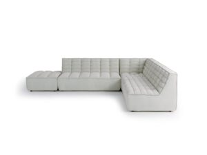 Modern large corner sofa for the living room Solare Sand Cream