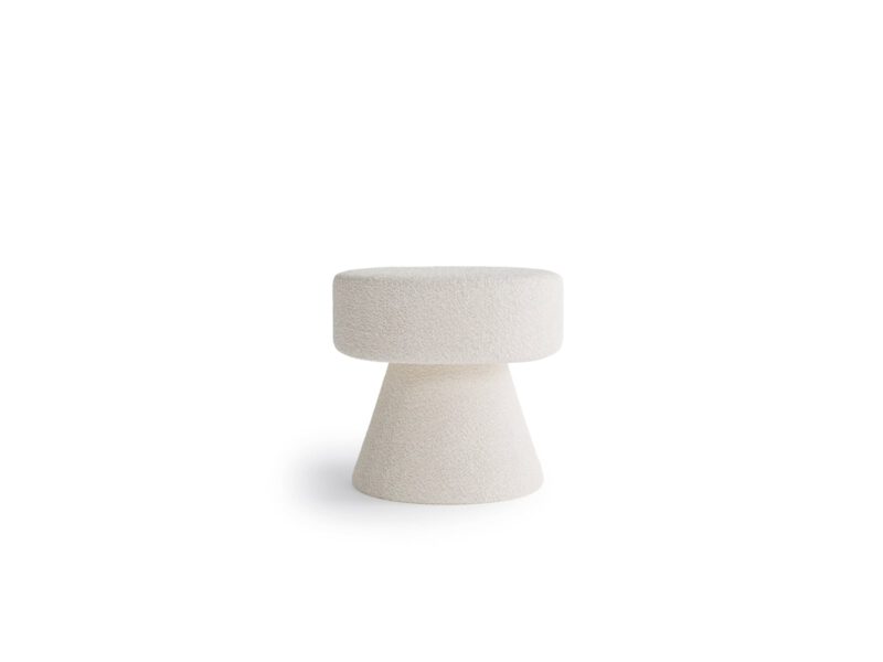 Essenza Boucle Sand Cream pouffe