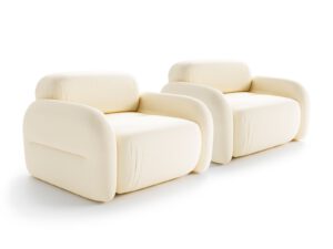 Set of 2 Tramonto armchairs Sand Cream