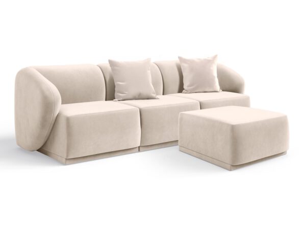 Favola Zestaw Sofa 3-osobowa + Pufa