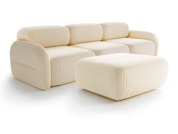 Tramonto 3-seater Sofa + Pouf Set