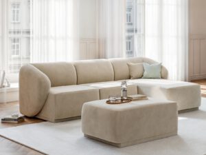 Beige corner sofa for the living room Favola