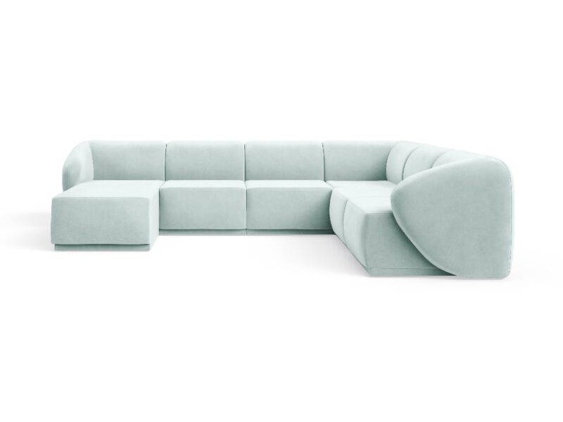 Large modular corner sofa for living room Favola Glacier Green