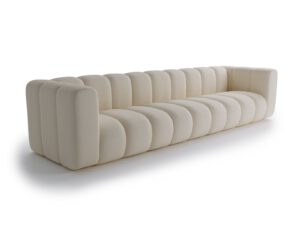 Elegant cream 5-seater sofa for living room Bella Vita Sand Cream