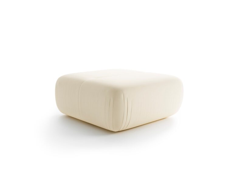 Tramonto Sand Cream square pouffe