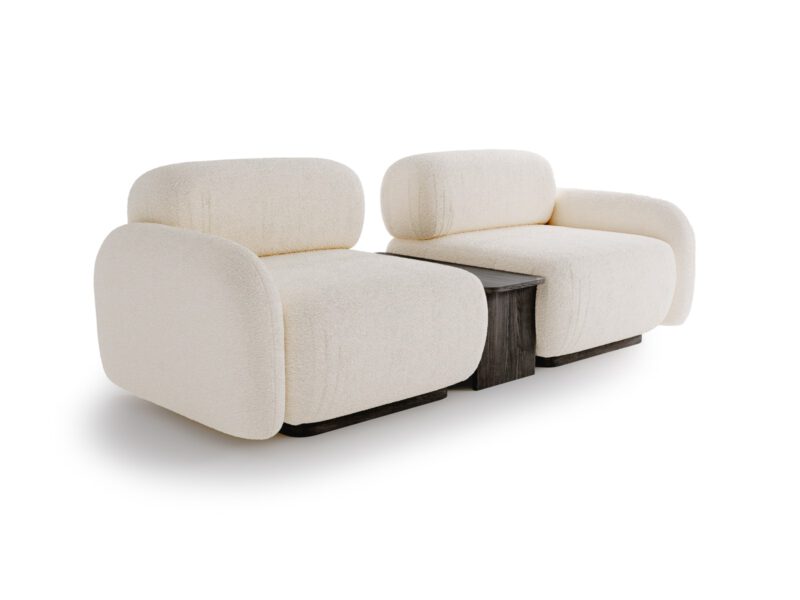 Vento Sand Cream modular boucle sofa