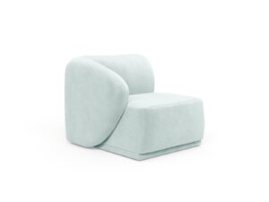 Left piece of Favola Glacier Green modular sofa