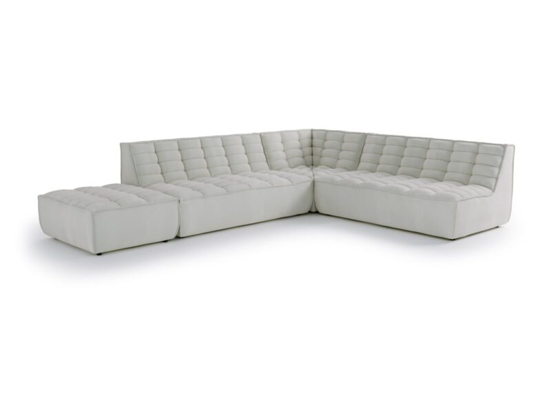 Modern cream corner modular sofa Solare Sand Cream