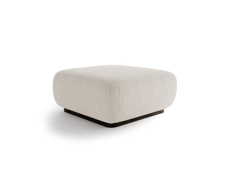 Modern cream Vento Sand Cream pouffe