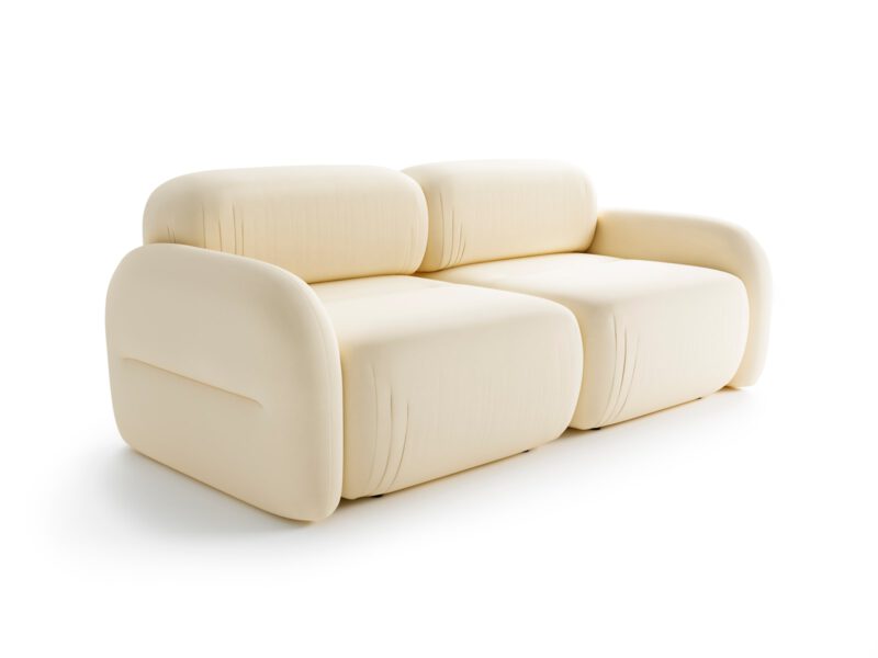 Modern cream Tramonto Sand Cream Double Sofa