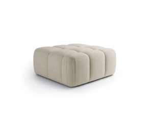 Modern square pouffe Nuvola Sand Cream