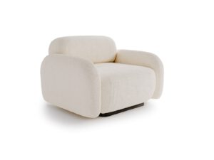 Modern lounge armchair Vento Sand Cream