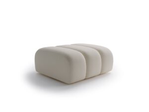 Sand Cream upholstered seat pouffe Bella Vita