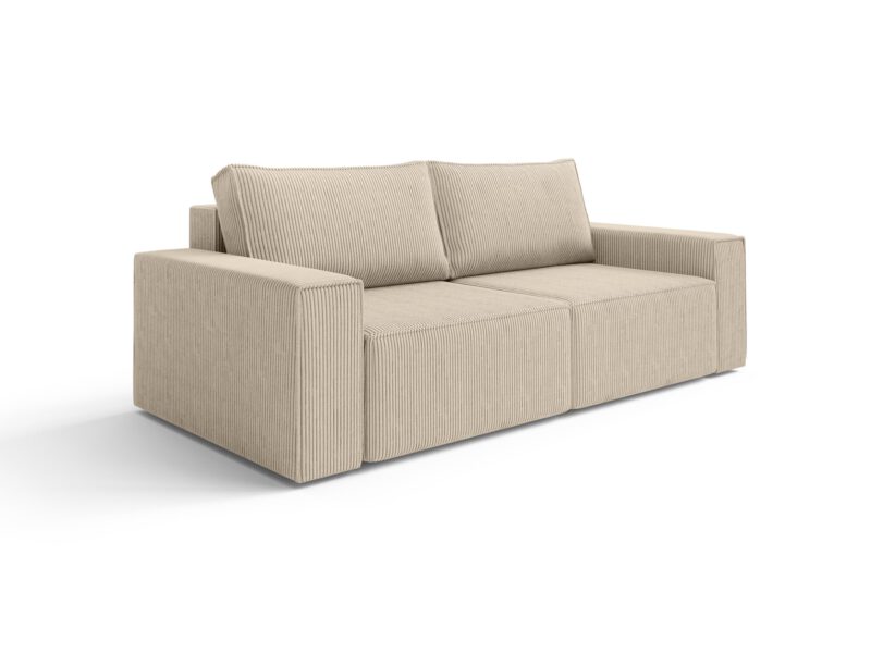 Two-seater corduroy sofa Siesta Sand Cream