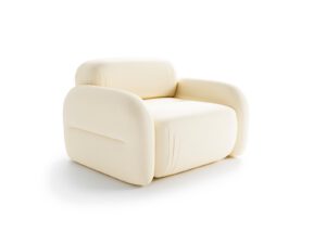 Comfortable upholstered armchair Tramonto Sand Cream