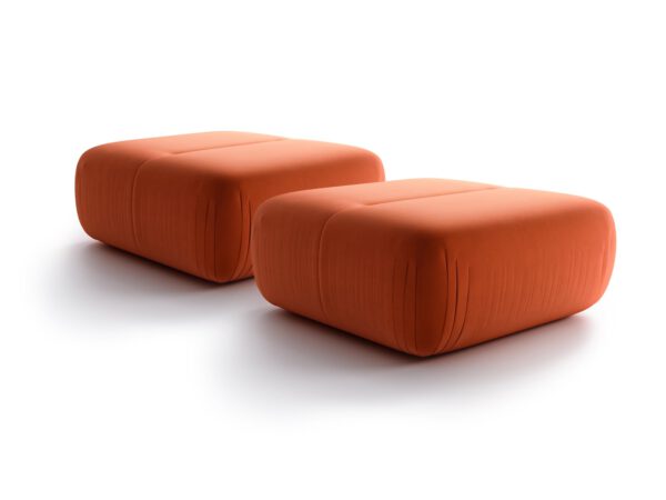 Zestaw 2 pufy Tramonto Cinnamon Orange