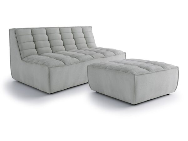 Zestaw sofa pufa Solare Glacier Grey