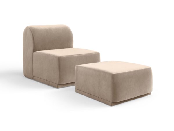 Zestaw element prosty z pufą Favola Cappuccino Beige