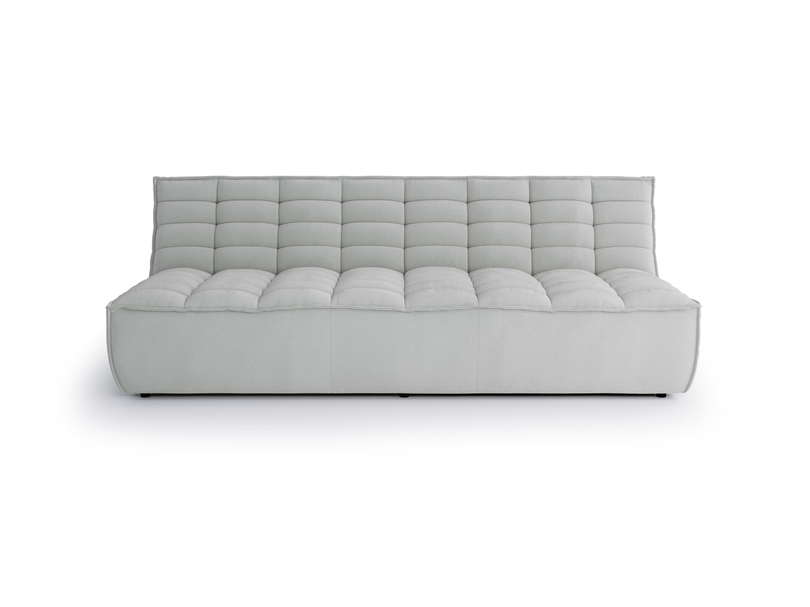 Straight sectional double sofa Solare Glacier Grey