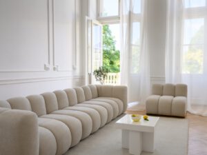 Modern upholstered furniture for the living room Bella Vita Sand Cream