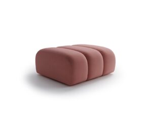 Pink Sand velour pouffe Bella Vita