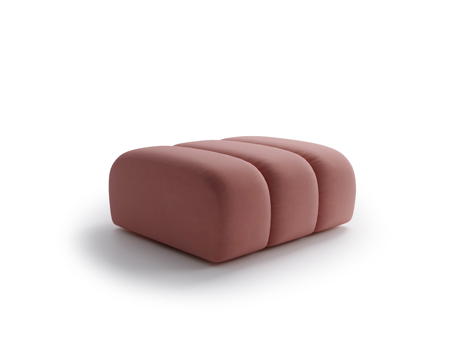 Pink Sand velour pouffe Bella Vita
