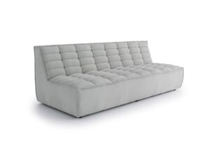 Straight sectional double sofa Solare Glacier Grey