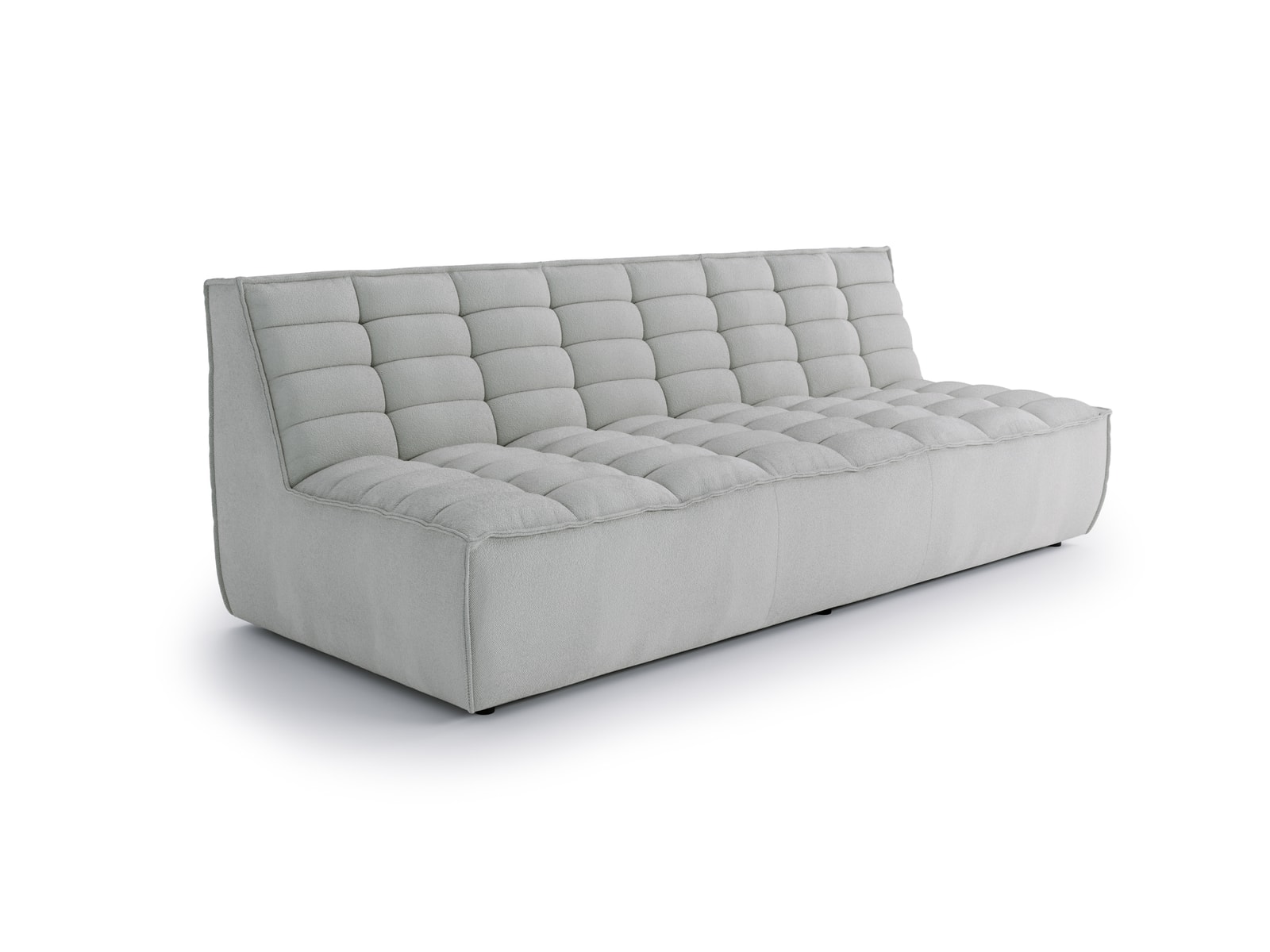 Straight sectional double sofa Solare Glacier Grey