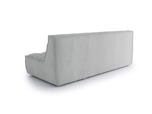 Straight sectional double sofa Solare Glacier Grey