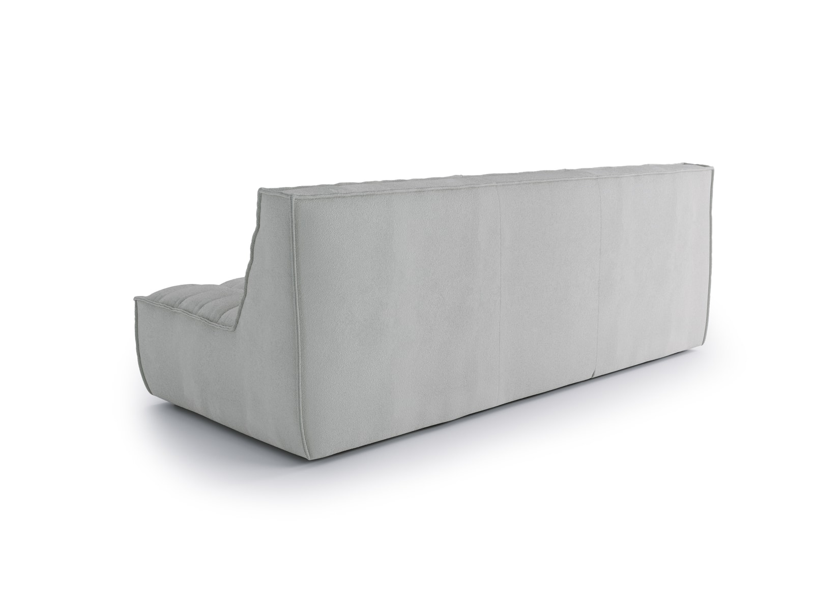 Straight sectional double sofa Solare Glacier Grey