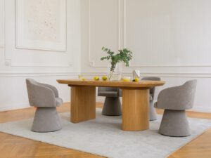 Dining table with folding function Casa Natural Oak