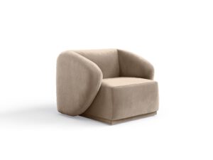 Beżowy fotel do salonu Favola Cappuccino Beige