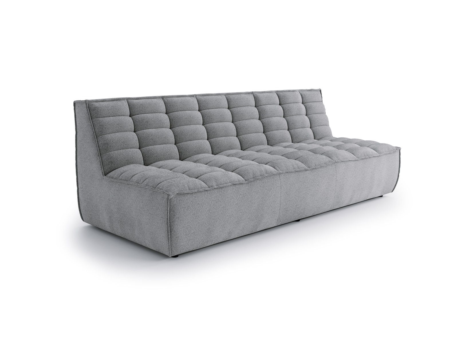 Straight sectional double sofa Solare Stone Grey