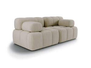 Bright 2-seater office sofa Nuvola Sand Cream