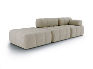 Modern 3 seater sofa for living room cream Nuvola Sand Cream