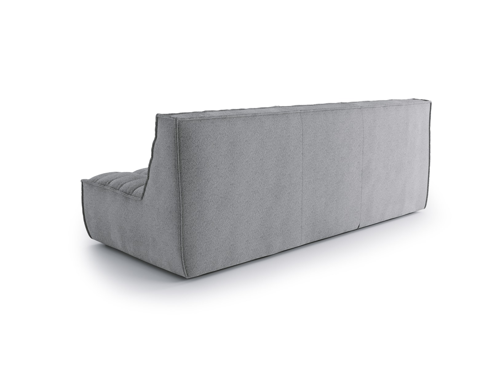 Straight sectional double sofa Solare Stone Grey