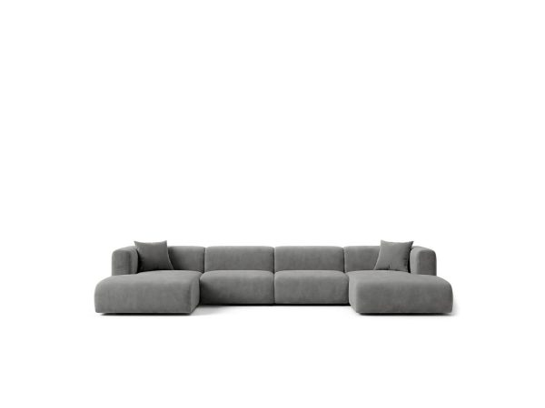 Duża szara sofa narożna typu U-form z kolekcji modułowej SORISSO.
