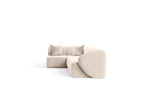 Modułowa sofa prawostronna Favola Sand Cream dla czterech osób