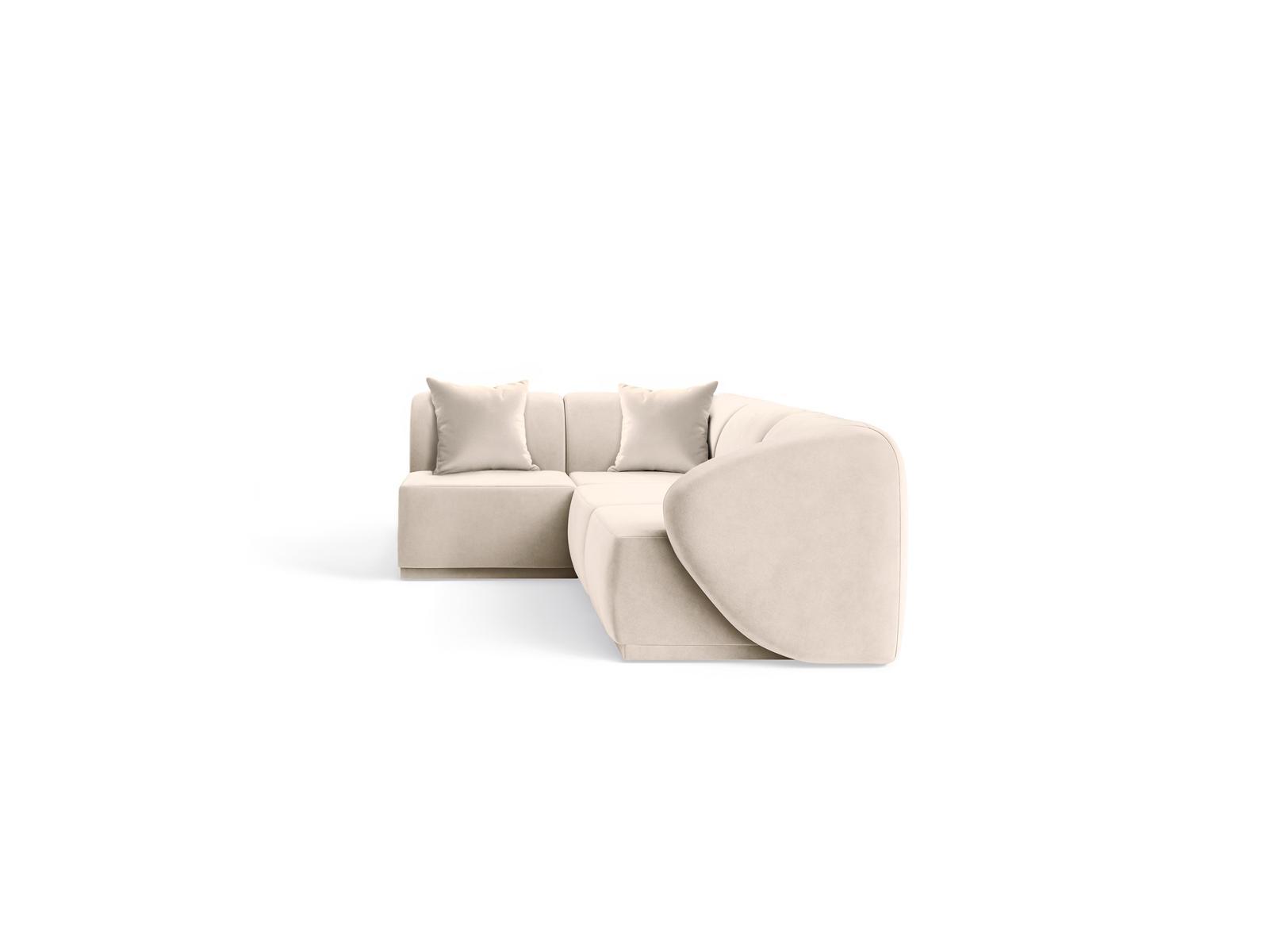 Modułowa sofa prawostronna Favola Sand Cream dla czterech osób