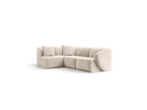 Prawa sofa narożna 4‑osobowa Favola Sand Cream do nowoczesnego salonu