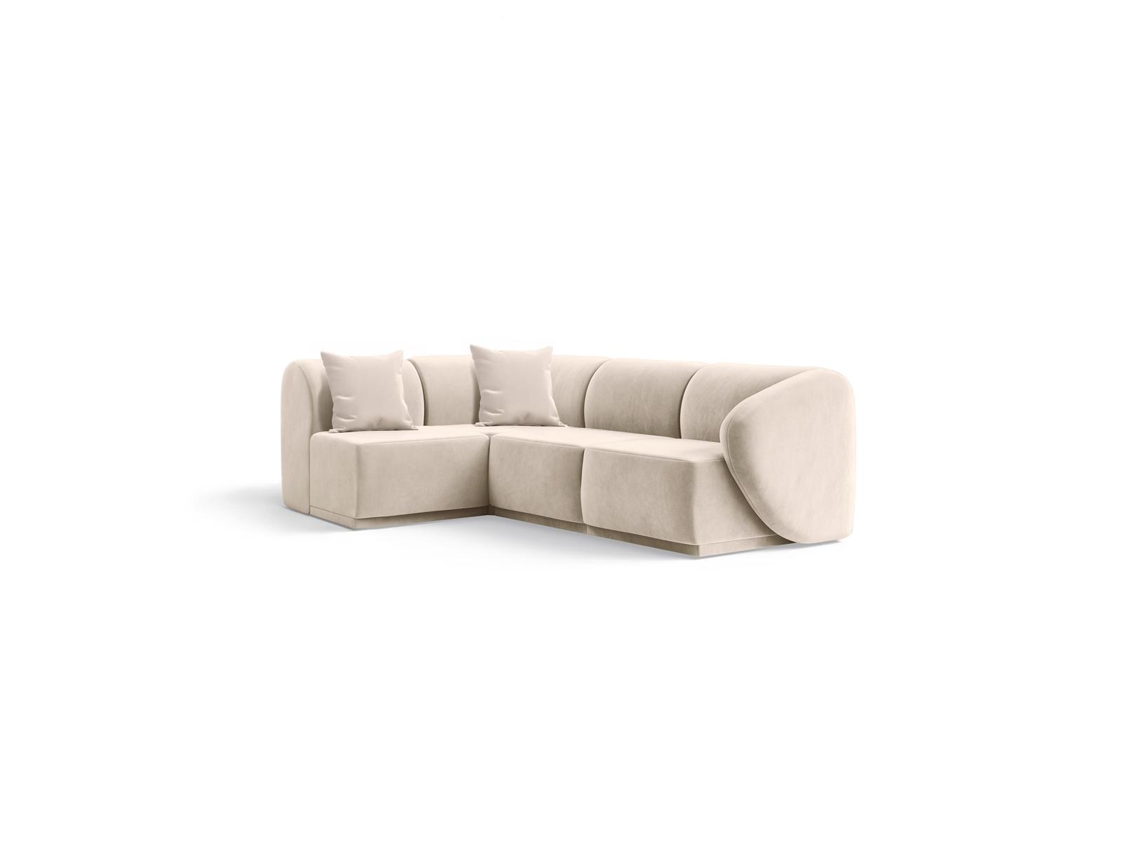 Prawa sofa narożna 4‑osobowa Favola Sand Cream do nowoczesnego salonu