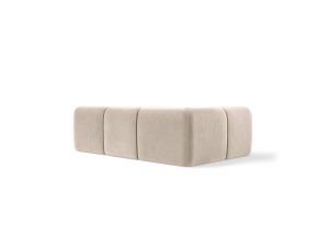 Czteroosobowa sofa narożna prawa Favola Sand Cream w kremowym odcieniu