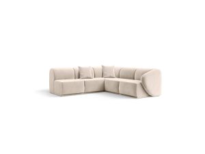 Modułowa sofa narożna lewa Favola Sand Cream w jasnym odcieniu